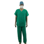 SMS Blue Knitted Cuff Sleeves Surgical Gown Reinforced Operational Room For Doctors