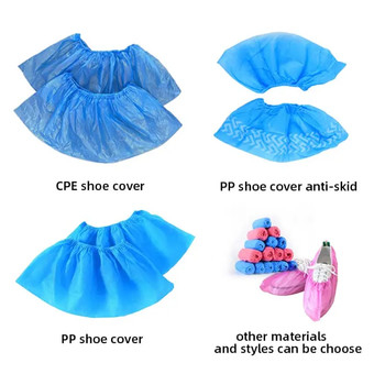 Waterproof Disposable Shoe Covers Feature PP SMS PE CPE CE Certified